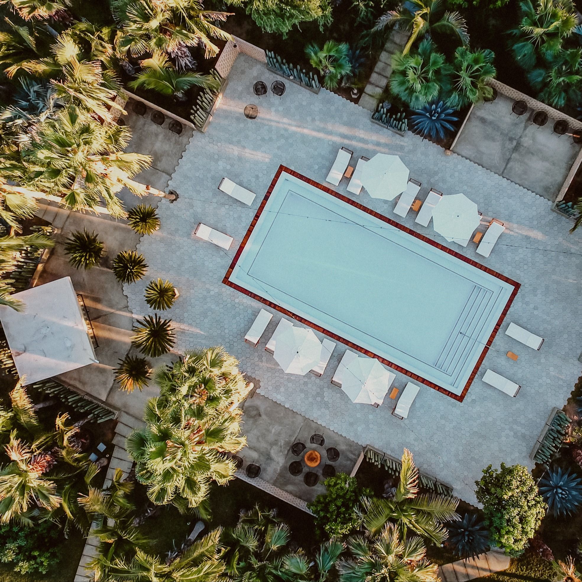 The pool at Acre, seen from above
